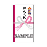 Web祝儀袋・のし袋・香典袋コンテンツ販売 絵あり1点もの「御成人祝」